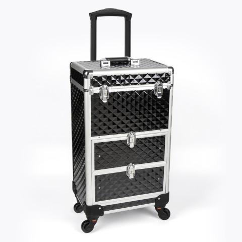 Makeup trolley professional case with 2 drawers and 4 wheels Cygnus. Promotion