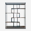 Industrial style 140x30x183h wood and metal wall shelf Dolmen Choice Of