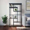 Wall library iron and wood industrial design 100x30x180h Fravit Offers