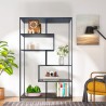 Industrial style iron and wood bookshelf 114x35x185h Sapes Sale