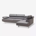 Corner sofa peninsula faux leather reclining headrests gray Legatus Catalog