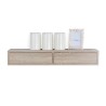 Wall shelf with 2 drawers modern living room design Domino 
