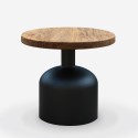 Round Coffee Table 50cm Low Living Room Wooden Bruce On Sale