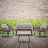 Garden Outdoor Lounge Set 2 Armchairs Sofa Coffee Table Luxor Lounge Sale
