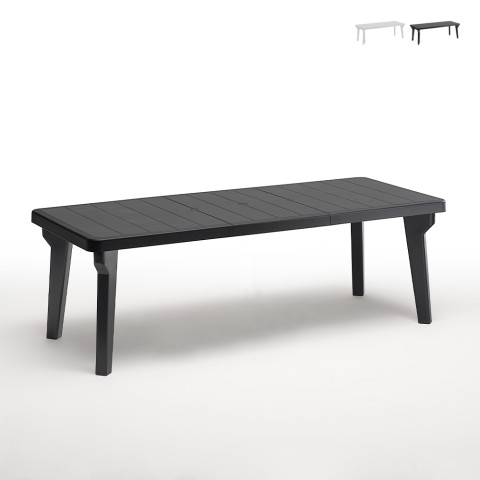 Garden table extendable 160-220x90cm polypropylene Bergen Promotion