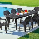 Garden table extendable 160-220x90cm polypropylene Bergen Offers