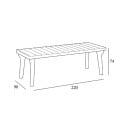 Garden table extendable 160-220x90cm polypropylene Bergen Model