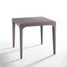 Garden table bar outdoor square 80x80cm in polypropylene Malmo Characteristics