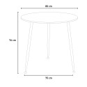Round Kitchen Dining Table 80 cm Wooden Design Frajus Discounts