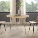 Round Kitchen Dining Table 80 cm Wooden Design Frajus On Sale