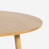 Round Kitchen Dining Table 80 cm Wooden Design Frajus Offers