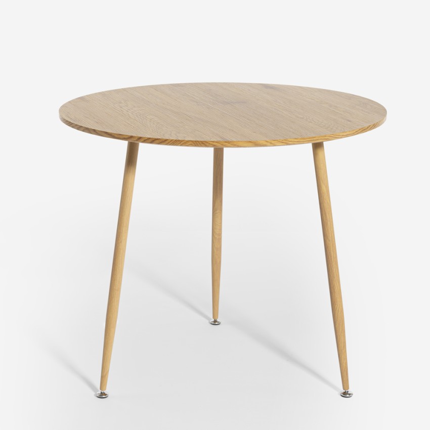 Round Kitchen Dining Table 80 cm Wooden Design Frajus Promotion