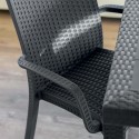 Stackable rattan chair with armrests garden bar outdoor Indiana BICA 