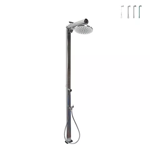 Modern outdoor garden shower with solar LED lamp Quick Promotion