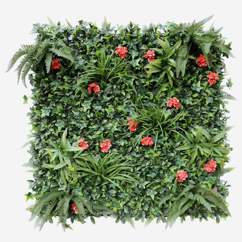 Artificial evergreen hedge 100x100cm 3D plants garden Lemox Promotion