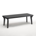 Garden set extendable table 160-220cm 6 chairs black Liri Dark Cheap