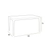 Outdoor Garden Set with 6 Chairs and Table 150x90cm White Sunrise Light 