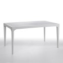 Outdoor Garden Set with 6 Chairs and Table 150x90cm White Sunrise Light Cheap