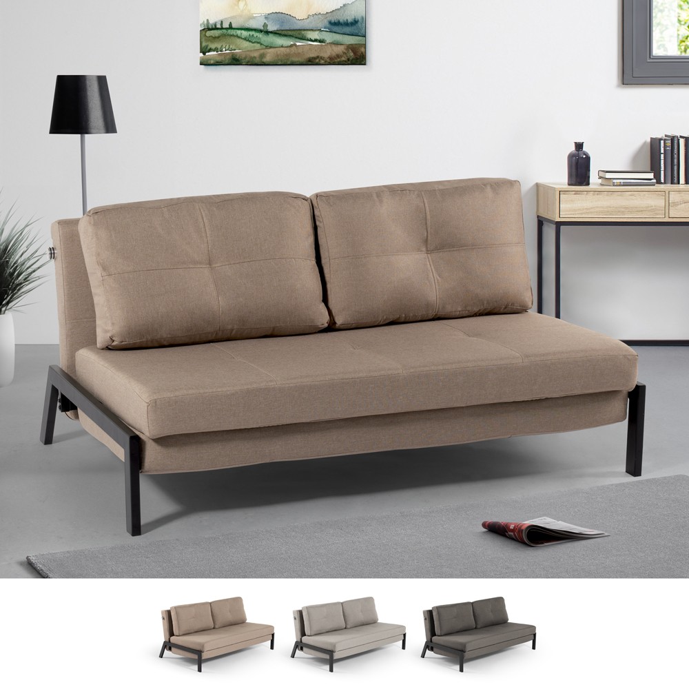 Modern Design 2-Seater Sofa Bed Fabric Living Room Bellamy