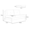Two-seater modern design velvet fabric sofa bed for living room Bellamy 
