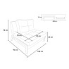 Armchair bed in velvet fabric folding living room office Selene 