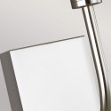 Modern Classic Wall Lamp with White Fabric Lampshade Brianna1 Measures