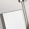 Modern Classic Wall Lamp with White Fabric Lampshade Brianna1 Measures