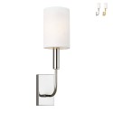 Modern Classic Wall Lamp with White Fabric Lampshade Brianna1 On Sale