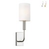 Modern Classic Wall Lamp with White Fabric Lampshade Brianna1 On Sale
