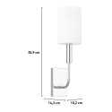 Modern Classic Wall Lamp with White Fabric Lampshade Brianna1 Cost