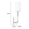 Modern Classic Wall Lamp with White Fabric Lampshade Brianna1 Cost