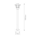 Modern outdoor garden lamp steel lantern IP44 Helsingor Measures