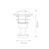 Modern outdoor garden lamp IP44 bright light pole Helsingor Measures