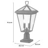 Alford Place Outdoor Garden Metal Lantern Floor Lamp IP44 On Sale