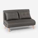 Sofa bed living room 2 seats Scandinavian style velvet fabric Elettra On Sale