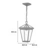 Outdoor lantern metal classic suspension lamp Alford Place Discounts