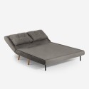 Set sofa bed 2 places Scandinavian folding armchair velvet Sienna 