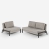 Foldable armchair sofa bed 2 seats velvet fabric Elysee Discounts
