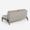 Foldable armchair sofa bed 2 seats velvet fabric Elysee Measures