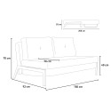 Foldable armchair sofa bed 2 seats velvet fabric Elysee 
