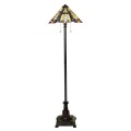 Tiffany Style Classic Floor Lamp with Colorful Inglenook Shade Promotion