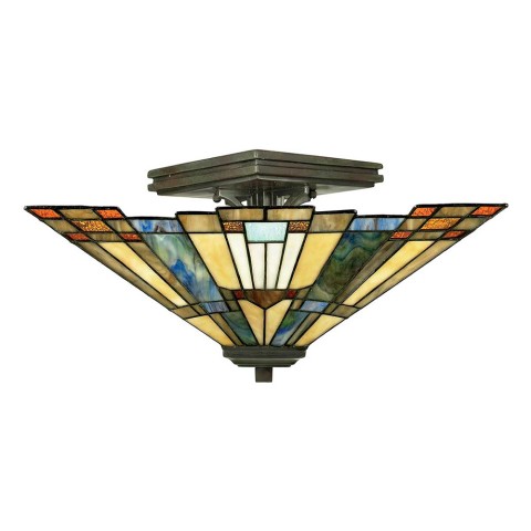 Ceiling light Tiffany classic lampshade 2 lights Inglenook Promotion