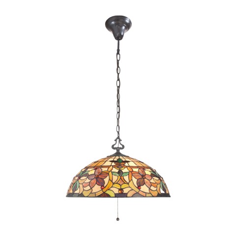 Tiffany Style Chandelier 3-Light Classic Stained Glass Lampshade Kami Promotion