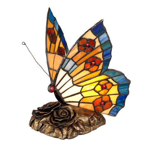 Table lamp Tiffany colored glass butterfly OButterfly Promotion