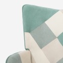 Armchair living room style patchwork scandinavian white blue Chapty Catalog