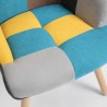 Patchwork armchair set + Scandinavian style footrest pouf Chapty Plus Buy