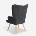 Patchwork armchair set + Scandinavian style footrest pouf Chapty Plus Price