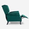Armchair living room bergère in velvet fabric reclining Ethron Lux Bulk Discounts