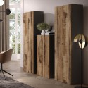 Office living room modern 2 doors 3 shelves 63x35x184cm Monts Cost