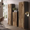 Modern Office Living Room Cabinet, 2 Doors, 3 Shelves, 63x35x184cm Monts Cost